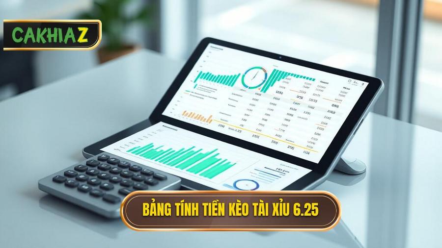 Bảng tính tiền minh họa cho kèo tài xỉu 6.25