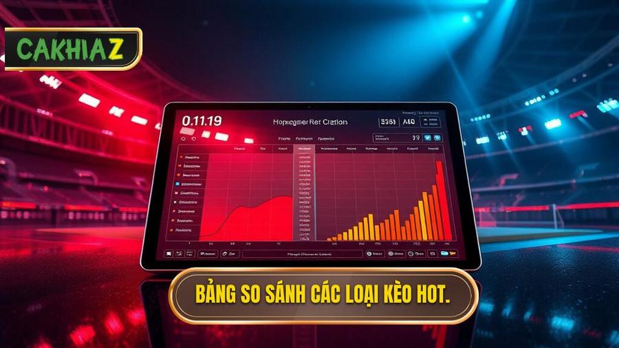 Bảng so sánh các loại kèo phổ biến trong trận hot